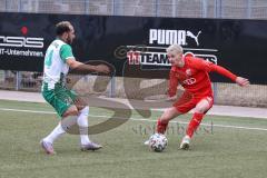 Bayernliga Süd - Saison 2022/2023 - FC Ingolstadt 04 - SV Schalding Heining - Thomas Rausch (Nr.18 - FCI II) - Weiss Dominik #24 Schalding - Foto: Meyer Jürgen