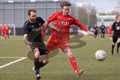 Bayernliga Nord - Saison 2023/24 - FC Ingolstadt 04 II - SC Eltersdorf- Krupa Jeroen (NR.9 - FCI) - Karmann Andre schwarz Eltersdorf - Foto: Meyer Jürgen