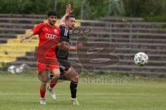 Bayernliga Süd - Saison 2022/2023 - FC Ingolstadt 04 - FC Memmingen - Ishak Karaogul (Nr.10 - FCI II) - Manuel Konrad schwarz Memmingen - Foto: Meyer Jürgen