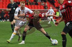 3.Liga - Saison 2022/2023 - FC Ingolstadt 04 -  Dynamo Dresden - Tobias Bech (Nr.11 - FCI) - Paul Will (Nr.28 - Dresden) - Foto: Meyer Jürgen