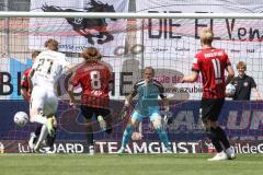 3. Liga; FC Ingolstadt 04 - SV Elversberg; Torwart Marius Funk (1, FCI) Tim Civeja (8, FCI) Tobias Bech (11, FCI) Woltemade Nick (27 SVE)