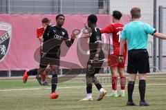 B-Junioren - Bayernliga -  Fc Ingolstadt 04 - TSG 1860 Rosenheim - Asoegwu Emmanuel FCI schwarz mit dem 1:0 Führungstreffer - jubel -  Foto: Meyer Jürgen