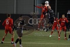 2023_11_24 - Bayernliga Nord - Saison 2023/24 - FC Ingolstadt 04 II - DJK Gebenbach - Davide Sekulovic
rot FCI - Marco Geier schwarz Gebenbach - Foto: Meyer Jürgen