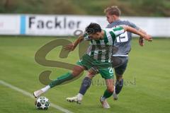 Landesliga - Saison 2025/26 - SV Manching - TSV Jetzendorf - Leon Peric (Nr.20 - SV Manching) - Frederic Rist grau Jetzendorf - Foto: Meyer Jürgen
