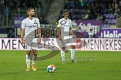 2.BL; Erzgebirge Aue - FC Ingolstadt 04; Freitstoß Marc Stendera (10, FCI) Michael Heinloth (17, FCI)