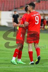 Bayernliga - U17 - Saison 2022/2023 - FC Ingolstadt 04 -  1860 München - Der 1:0 Führungstreffer durch Zeitler Deniz rot FCI - - Jubel - Foto: Meyer Jürgen