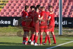 A-Junioren Bundesliga Süd/Südwest - Saison 2021/22 - FC Ingolstadt 04  - SpVgg Greuther Fürth - Der 1:0 Führungstreffer durch Jeroen Krupa rot FCI  per Elfmeter - jubel - Foto: Jürgen Meyer