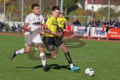 Kreisliga - Saison 2022/2023 - TSV Gaimersheim - FC Hitzhofen/Oberzell - Patrick Schwarz gelb Hitzhofen - Stefan Seitz Torwart Hitzhofen - Jan Witek weiss Gaimersheim - Foto: Meyer Jürgen