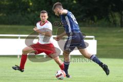 Kreisklasse - Saison 2022/2023 - TV Münchsmünster - SpVgg Langenbruck  - Enrico Reindl blau Münchsmünster - Matthias Zimmermann weiss Langenbruck - Foto: Meyer Jürgen