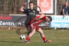 Kreisklasse - Saison 2024/25- Türkisch SV Ingolstadt - TSV Gaimersheim II - Daniel Marxreiter schwarz Gaimersheim - Josip Kujundzic rot Türkisch - Foto: Meyer Jürgen