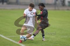 Bayernliga Nord - Saison 2024/25 - FC Ingolstadt 04 II - ATSV Erlangen - Said Souleymane (Nr.17 - FCI U21) - Kuschka Lukas weiss Erlangen - Foto: Meyer Jürgen