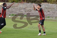 A-Junioren Bundesliga -  Saison 2026/27 - FC Ingolstadt 04 - VFB Stuttgart - Kaydin Malik rot FCI verwandelt einen Strafstoss zum 1:1 Ausgleichstreffer - Jubel  - XXXXX -  Foto: Meyer Jürgen