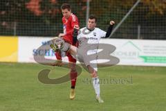 Kreisklasse - Saison 2023/2024 -SV Stammham - TSV Kösching - Florian Kellermeier rot Kösching - Valentin Dieckert weiss Stammham - Foto: Meyer Jürgen