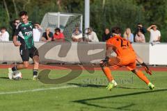 Bezirksliga - Saison 2025/26 - FC Fatih Ingolstadt - TSV Gaimersheim - Nico von Swiontek Brzezinski (Nr.17 - TSV Gaimersheim) - Daniel Wolf Torwart Fatih - Foto: Meyer Jürgen