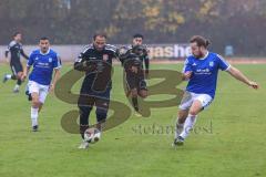 Kreisliga - Saison 2022/2023 - DJK Ingolstadt - Türk.SV Ingolstadt - Ibrahim Sahin schwarz Türk SV - Halil Akinci blau DJK Ing - Foto: Meyer Jürgen