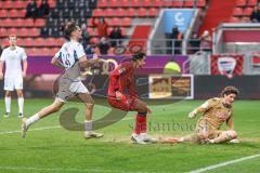 3. Liga; FC Ingolstadt 04 - TSG Hoffenheim II; Tor Jubel Treffer Fredrik Carlsen (8, FCI) Petersson Lukas (1 TSG) Hör Yannis (16 TSG)