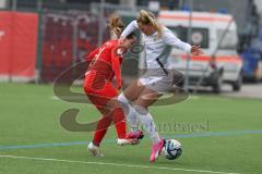 2. Bundesliga Frauen - Saison 2023/24 - FC Ingolstadt 04 Frauen - FC Carl Zeiss Jena - Reininger Pija (Nr.21 - FCI)- Woldmann Nicole weiss Jena - Foto: Meyer Jürgen