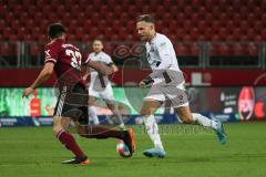 2.BL; 1. FC Nürnberg - FC Ingolstadt 04; Angriff Patrick Schmidt (32, FCI) Suver Mario (33 , 1.FCN)