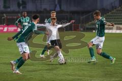 3. Liga - VfB Lübeck - FC Ingolstadt 04 - Dennis Eckert Ayensa (7, FCI) Deichmann Yannick (10 Lübeck) Hertner Sebastian (3 Lübeck) Rieble Nico (27 Lübeck)