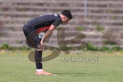 Bayernliga Nord - Saison 2024/25 - FC Ingolstadt 04 II - Würzburger FV 04 - Jason Osei Tutu (Nr.11 - FCI U21)- wird gefoult im Strafraum und es gibt Elfmeter - jubel - Davide Sekulovic (Nr.7 - FCI U21) legt sich den Ball zurecht - Foto: Meyer Jürgen