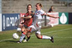DFB—Pokal 1. Hauptrunde -  Saison 2026/27  - FC Ingolstadt 04 Frauen - 1. FSV Mainz 05 -Leonie Haberäcker (Nr.27 - FCI Frauen) - Berg Johanna weiss Mainz - Foto: Meyer Jürgen