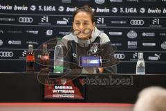 3. Liga - Saison 2023/24 - FC Ingolstadt 04 - Waldhof Mannheim - Cheftrainerin Sabrina Wittmann(FCI) bei der Pressekonferenz nach dem Spiel - XXXXX - Foto: Meyer Jürgen