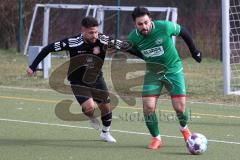 Freundschaftsspiel - Türk SV Ingolstadt - SV Manching - Saison 2023/23 - Abdel Abou-Khalil grün Manching - Melih Soysal schwarz Türk SV - Foto: Meyer Jürgen