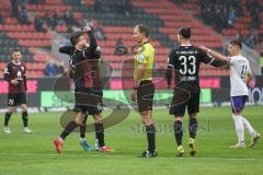 2.BL; FC Ingolstadt 04 - Erzgebirge Aue; Tor Jubel Treffer Visar Musliu (16, FCI) 2:0 Valmir Sulejmani (33, FCI)