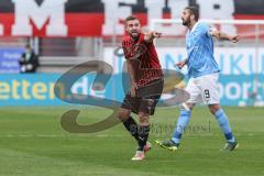 3. Liga - FC Ingolstadt 04 - TSV 1860 München - Mölders Sascha (9, 1860) beschwert sich beim Schiedsrichter und Marc Stendera (10, FCI)