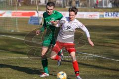 Bezirksliga OBB Nord - SV Manching - FC Schwabing München - Benedikt Vollnhals (#9 Manching) - Pirch Philpp weiss Schwabing - Foto: Jürgen Meyer