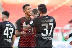 3. Liga; FC Ingolstadt 04 - 
SV Sandhausen; Tor Jubel Treffer Pascal Testroet (37, FCI) Marcel Costly (22, FCI)