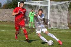 Bayernliga Süd - Saison 2021/2022 - FC Ingolstadt 04 II - TSV 1865 Dachau - Stefan Vötter weiss Dachau - Gashi Egson (#7 FCI) - Foto: Meyer Jürgen