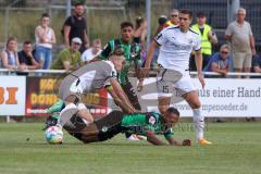 Testspiel - SpVgg Greuther Fürth - FC Ingolstadt 04 - Tobias Schröck (Nr.21 - FCI) - Sieb Armindo (#30 Fürth) - Foto: Jürgen Meyer