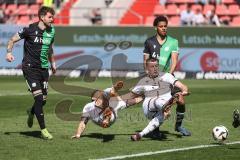 3. Liga; FC Ingolstadt 04 - Hannover 96 II; Torchance verpasst Mladen Cvjetinovic (19, FCI) Pascal Testroet (37, FCI) Uhlmann Eric (10 H96) Niklaus Jeremie (29 H96)