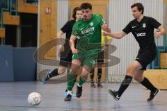 2024_1_6 - Saison 2023/24 - Lotto - Bayern Hallen Cup - Lindenkreuzhalle  - Vorrunde - SG Freising - SV Manching  -  Daniel Spies grün Manching - XXXXX - Foto: Meyer Jürgen