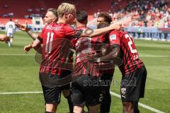 3. Liga; FC Ingolstadt 04 - SV Elversberg; Tor Jubel Treffer Moussa Doumbouya (27, FCI) Tobias Bech (11, FCI) Denis Linsmayer (23, FCI) Donald Nduka (42, FCI) Hawkins Jalen (20 FCI) Patrick Schmidt (9, FCI)