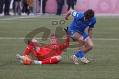 A-Junioren - Bundesliga Süd FC Ingolstadt 04 - TSG 1899 Hoffenheim - Benedikt Schwarzensteiner (Nr.18 - FCI A-Junioren) - Micheler Florian blau Hoffenheim -  Foto: Meyer Jürgen