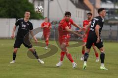 Bayernliga Süd - Saison 2022/2023 - FC Ingolstadt 04 - FC Memmingen - Renato Domislic (Nr.17 - FCI II) - Jakob Gräser schwarz Memmingen - Foto: Meyer Jürgen