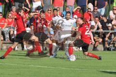 Toto Pokal - Saison 2022/2023 - SpVgg Heßdorf - FC Ingolstadt 04 - Pascal Testroet (Nr.37 - FCI) - Maximilian Kundt (Nr.22 - SpVgg Hessdorf) - Foto: Meyer Jürgen