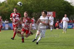 Kreisklasse - Saison 2023/24 - SV Stammham - SV Buxheim-  - Jonas Korn rot Stammham - Nico Duschek weiss Buxheim - Foto: Meyer Jürgen