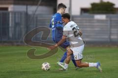 Bayernliga Nord - Saison 2025/26 - FC Ingolstadt 04 II - Würzburger FV - Micah Ham (Nr.25 - FC Ingolstadt II) - Steffen Krautschneider blau Würzburg - Foto: Meyer Jürgen