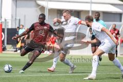 3. Liga; Testspiel; FC Ingolstadt 04 - FC Heidenheim; Torchance Daouda Beleme (9, FCI) Föhrenbach Jonas (FCH) Mainka Patrick (FCH)