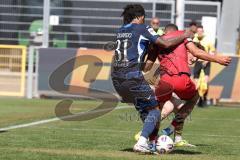 3. Liga - Saison 2025/26 - TSG Hoffenheim II - FC Ingolstadt 04  - Yannick Eduardo (Nr.31 - TSG Hoffenheim II) - Torwart Lukas Blöndal Petersson (Nr.1 - TSG Hoffenheim II) - Marcel Costly (Nr.22 - FCI) - XXXXX - Foto: Meyer Jürgen