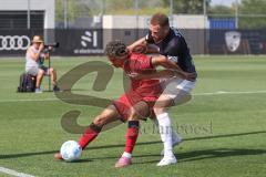 * Testspiel - Saison 2025/26 - FC Ingolstadt 04 - FSV Zwickau - Yann Sturm (Nr.7 - FC Ingolstadt 04) - Oliver Fobassam (Nr.22 - FSV Zwickau) - Foto: Meyer Jürgen