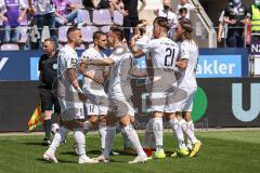 Relegation 2 - VfL Osnabrück - FC Ingolstadt 04 - Tor 2:1 durch Filip Bilbija (35, FCI) Jubel mit Fatih Kaya (9, FCI) Marcel Gaus (19, FCI) Stefan Kutschke (30, FCI) Michael Heinloth (17, FCI) Dominik Franke (3 FCI) Tobias Schröck (21, FCI) Björn Paulsen 