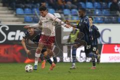 3. Liga - Saison 2025/26 - Waldhof Mannheim  -  FC Ingolstadt 04 - Ognjen Drakulic (Nr.30 - FC Ingolstadt 04) - Adama Diakhaby (Nr.27 - Waldhof Mannheim) - Foto: Meyer Jürgen