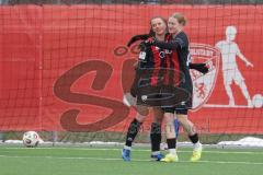 2. Bundesliga Frauen -Freundschaftsspiel -  Saison 2025/26 - FC Ingolstadt 04 Frauen - BW Linz/SpVGG Kleinmünchen -  Der 1:0 Führungstreffer durch Stefanie Reischmann (Nr.24 - FC Ingolstadt Frauen I) - jubel - Nina Penzkofer (Nr.29 - FC Ingolstadt Frauen 