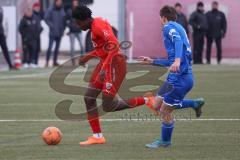 A-Junioren - Bundesliga Süd FC Ingolstadt 04 - TSG 1899 Hoffenheim - Michael Udebuluzor (Nr.9 - FCI A-Junioren) - Gebauer Leon blau Hoffenheim -  Foto: Meyer Jürgen