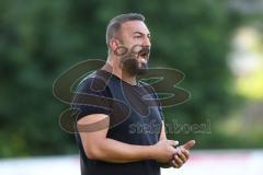 Freundschaftsspiel - Saison 2023/2024 - SV Manching - FC Ingolstadt 04 - Cheftrainer Serkan Demir (SV Manching) -  - Foto: Meyer Jürgen