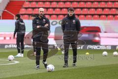 3. Liga; FC Ingolstadt 04 - VfL Osnabrück; vor dem Spiel Co-Trainer Maniyel Nergiz (FCI) Co-Trainer Thomas Karg (FCI)